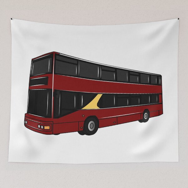 Item preview, Double-decker bus cartoon illustration designed and sold by Misscartoon.