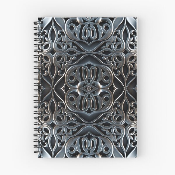 Item preview, Luxurious Filigree Fern 3D Print - Silver and Black Designer Pattern for a Modern Classic Glam Home V designed and sold by thearttist.