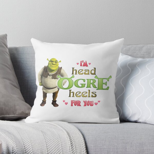 Head Ogre Heels For You Valentine Throw Pillow