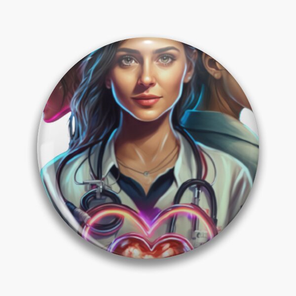 Item preview, girls women nurses valentines day hearts stethoscope designed and sold by DAYLIFE.