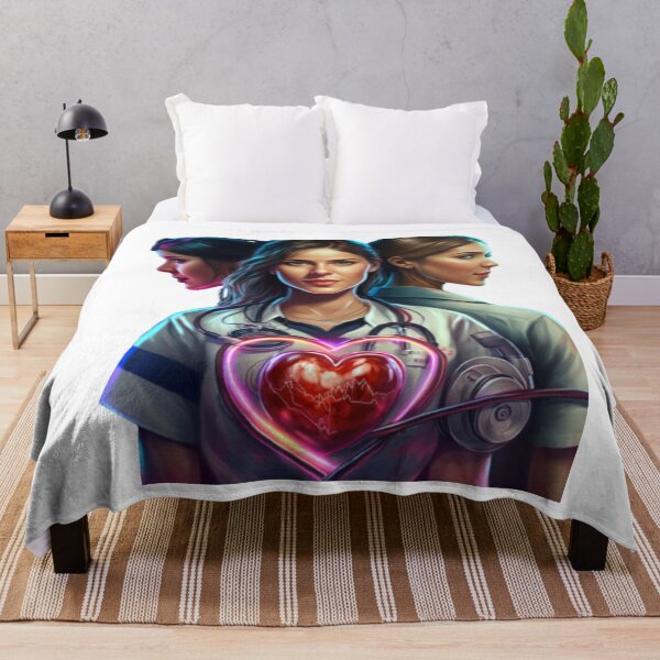 Item preview, girls women nurses valentines day hearts stethoscope designed and sold by DAYLIFE.