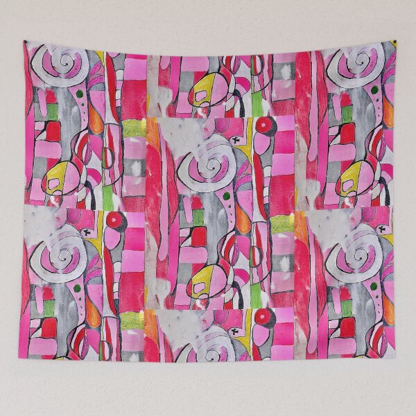 Item preview, RASPBERRY CIRCUS ABSTRACT PAINTING designed and sold by EllieMonroe.