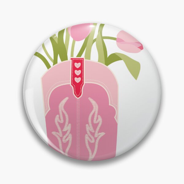 Item preview, pink cowboy boot with flowers  designed and sold by gabmarie.