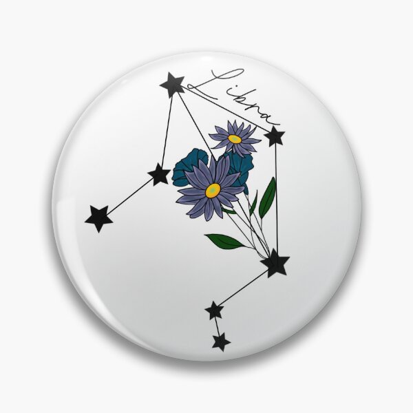 Item preview, Libra with September flowers designed and sold by SarasStuff94.