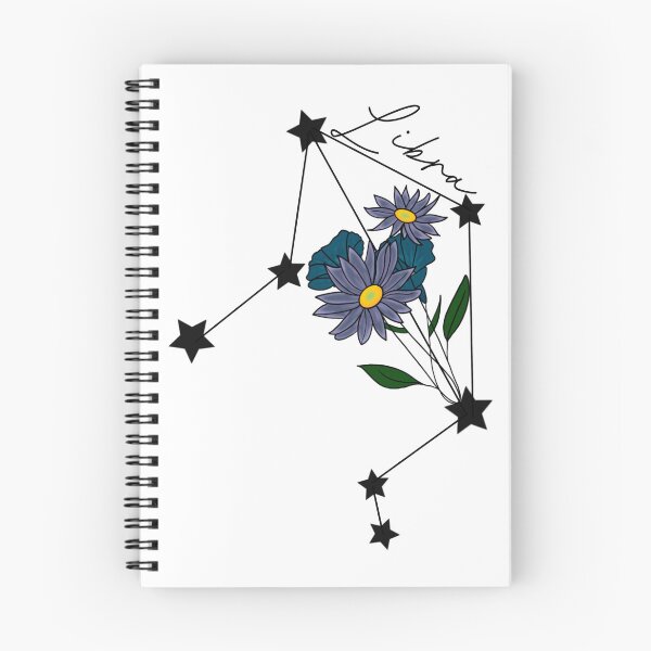 Item preview, Libra with September flowers designed and sold by SarasStuff94.