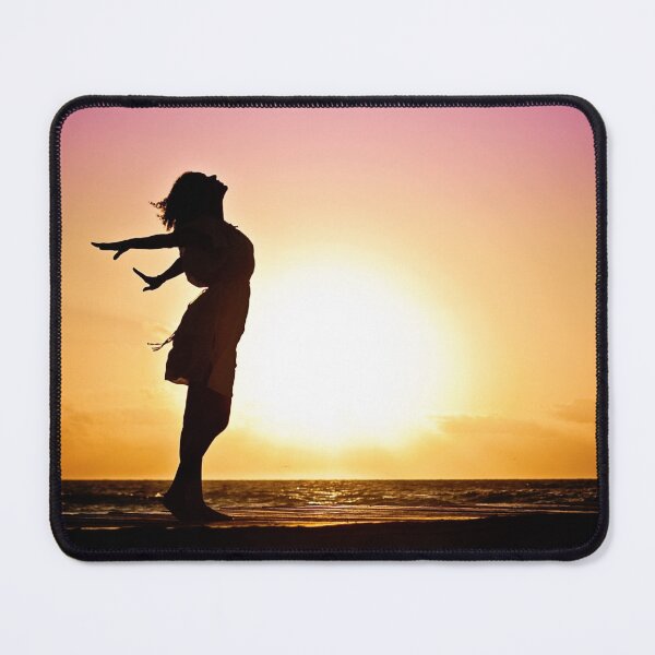 Item preview, Woman Silhouette Sunset Beach Sea Ocean designed and sold by kris-money.