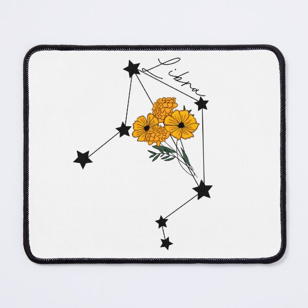 Item preview, Libra with October flowers designed and sold by SarasStuff94.