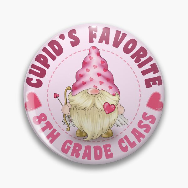 Item preview,  Cupid's Favorite  8th class ( USA Spelling) - Pink gnome design for Valentines Day! designed and sold by TaraGbear.
