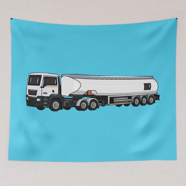 Item preview, Tanker truck fuel transport cartoon illustration designed and sold by Misscartoon.