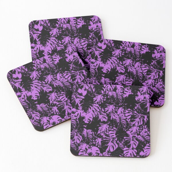 Item preview, Monstera Deliciosa Leaves | Purple Artwork | designed and sold by VintagePlantJoy.