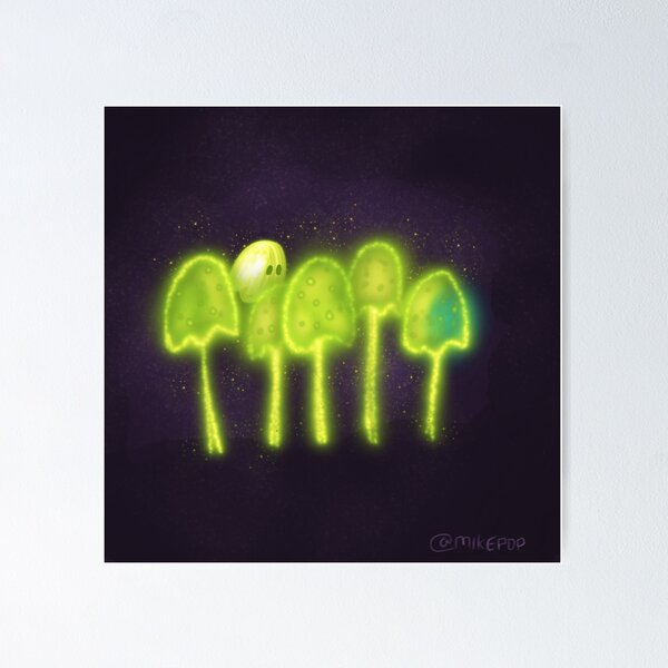 Item preview, Mushrooms Ghostly Glow designed and sold by mikepop.