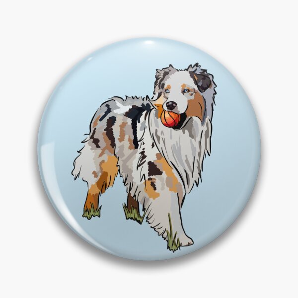 Item preview, Australian Shepherd Dog Playing With A Ball designed and sold by apohl21.