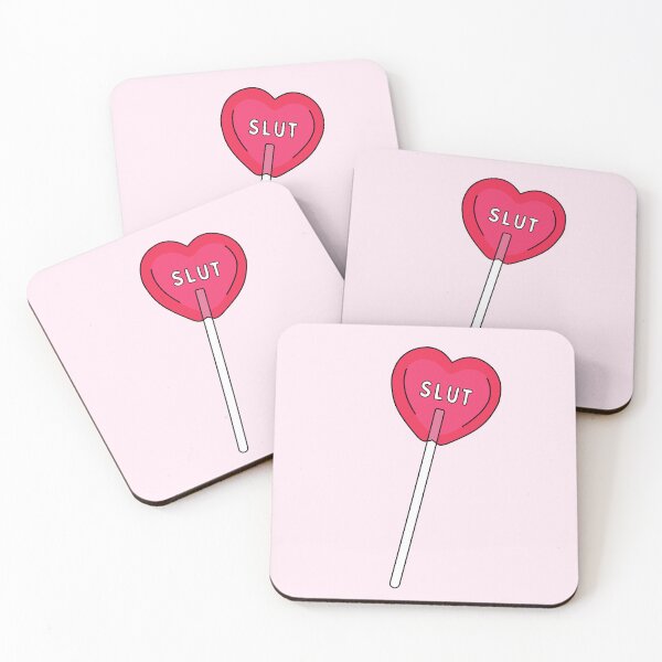 Item preview, Slut Heart Lollipop | Cute Pink Submissive Sucker designed and sold by KinkShoppe.