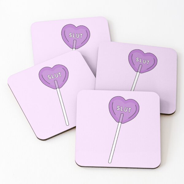 Item preview, Slut Heart Lollipop | Cute Purple Submissive Sucker designed and sold by KinkShoppe.
