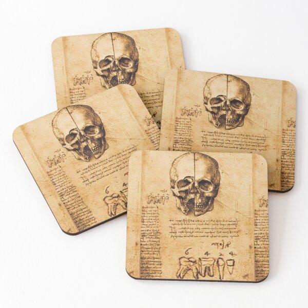 Item preview, SKULL AND TEETH ,DENTAL PARCHMENT Leonardo  Da Vinci designed and sold by BulganLumini.