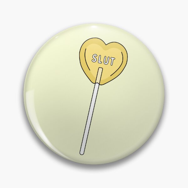 Item preview, Slut Heart Lollipop | Cute Yellow Submissive Sucker designed and sold by KinkShoppe.
