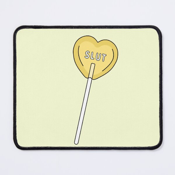 Item preview, Slut Heart Lollipop | Cute Yellow Submissive Sucker designed and sold by KinkShoppe.