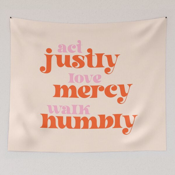 Item preview, Act Justly, Love Mercy, Walk Humbly - social justice Bible (retro pink and orange) designed and sold by Ofeefee.