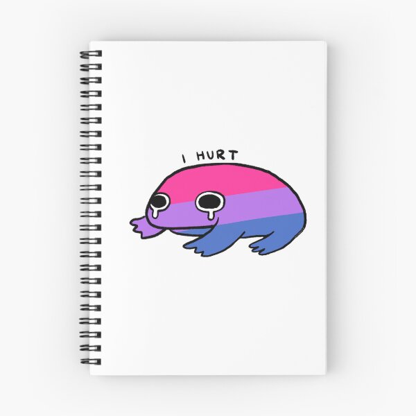 Item preview, I Hurt | Pink Purple Blue Bisexual Crying Frog designed and sold by iristocat.