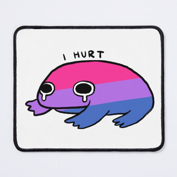 Item preview, I Hurt | Pink Purple Blue Bisexual Crying Frog designed and sold by iristocat.