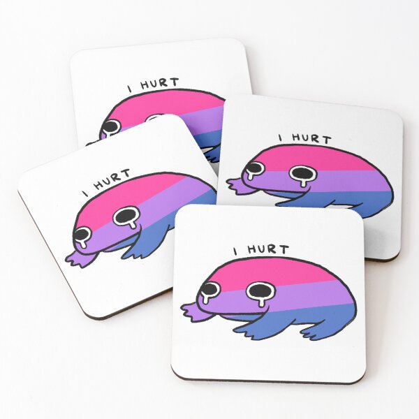 Item preview, I Hurt | Pink Purple Blue Bisexual Crying Frog designed and sold by iristocat.