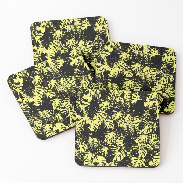 Item preview, Monstera Deliciosa Leaves | Yellow Artwork | designed and sold by VintagePlantJoy.