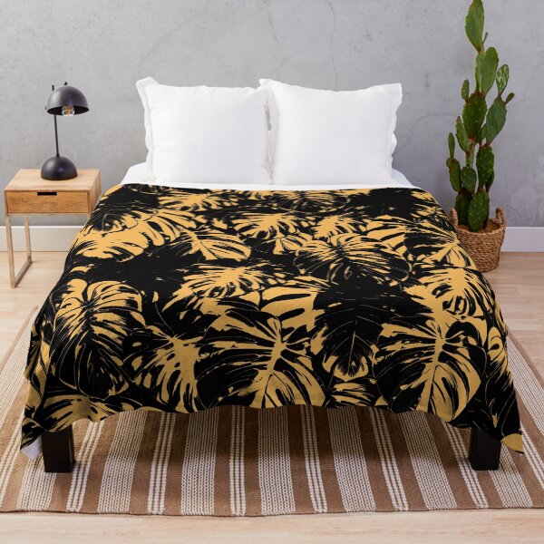 Item preview, Monstera Deliciosa Leaves | Orange Artwork | designed and sold by VintagePlantJoy.