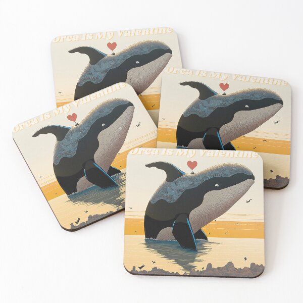 Item preview, Orca Is My Valentine designed and sold by ArtiLush ⭐⭐⭐⭐⭐.