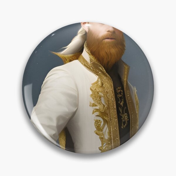 Item preview, Prince With A Gold Beard Wearing A White Robe With Gold Trim designed and sold by Joyful-Express.