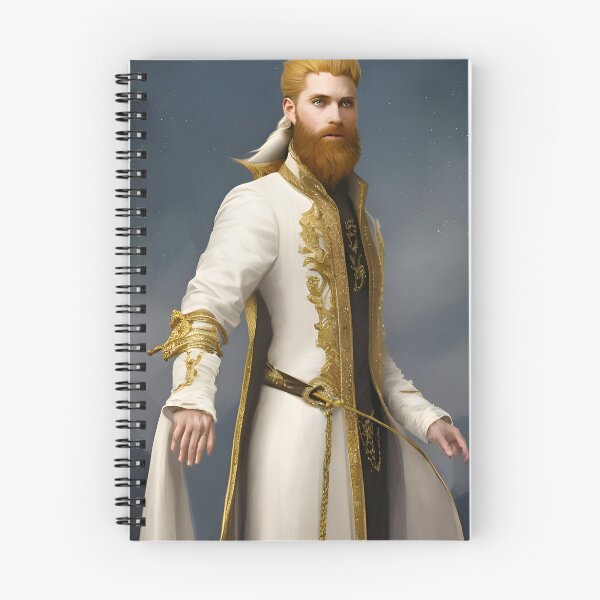 Item preview, Prince With A Gold Beard Wearing A White Robe With Gold Trim designed and sold by Joyful-Express.
