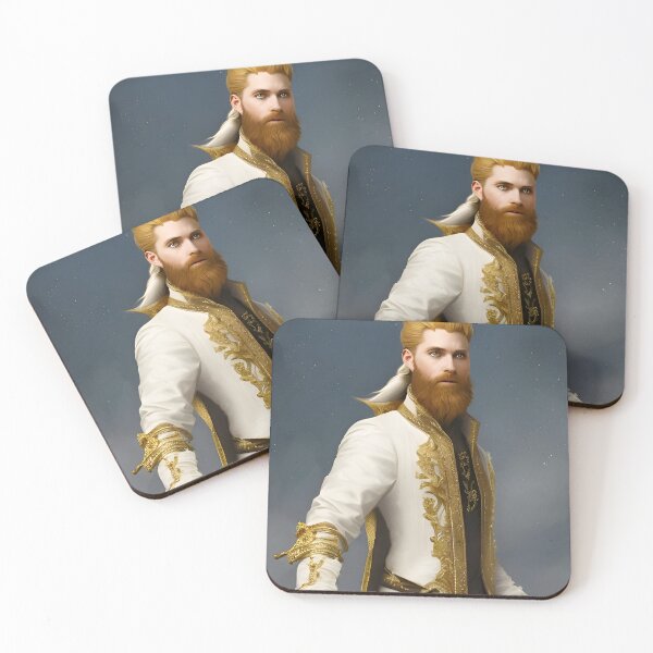 Item preview, Prince With A Gold Beard Wearing A White Robe With Gold Trim designed and sold by Joyful-Express.