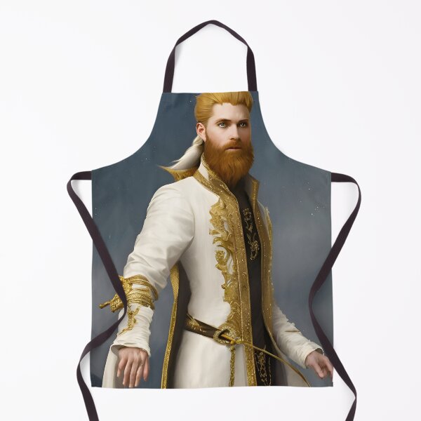 Item preview, Prince With A Gold Beard Wearing A White Robe With Gold Trim designed and sold by Joyful-Express.