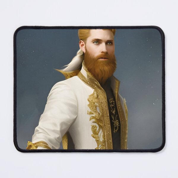 Item preview, Prince With A Gold Beard Wearing A White Robe With Gold Trim designed and sold by Joyful-Express.