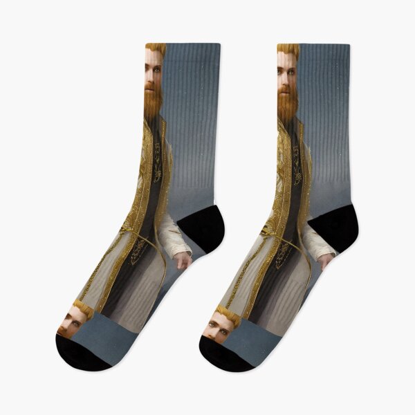 Item preview, Prince With A Gold Beard Wearing A White Robe With Gold Trim designed and sold by Joyful-Express.