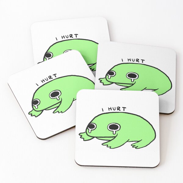 Item preview, I Hurt | Green Crying Frog designed and sold by iristocat.