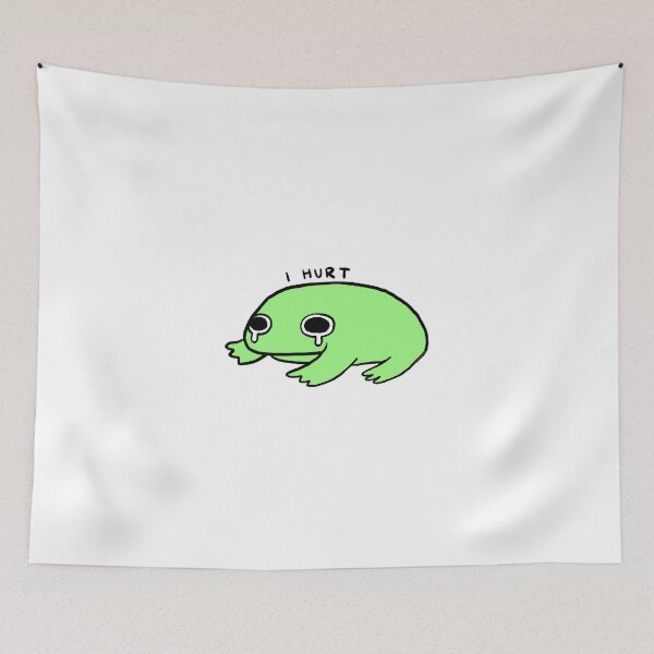 Item preview, I Hurt | Green Crying Frog designed and sold by iristocat.