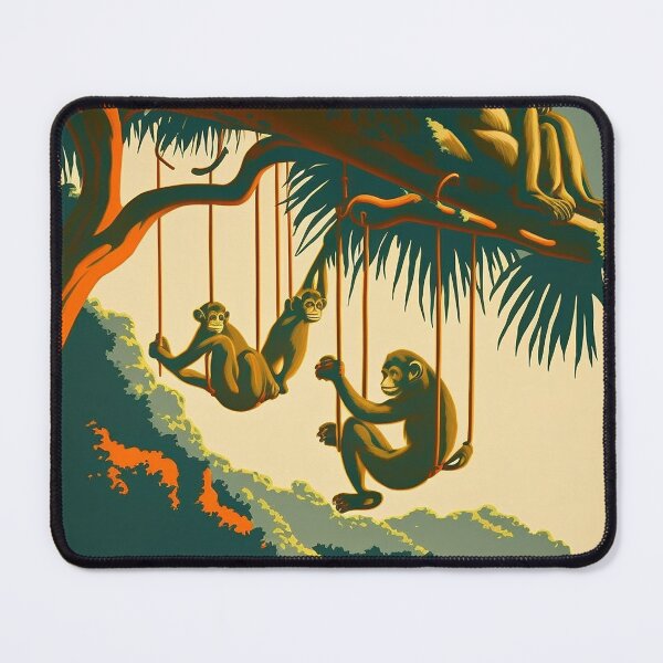 Item preview, Cameroon Africa Rainforest Vintage Travel Art Poster designed and sold by OldTravelArt.