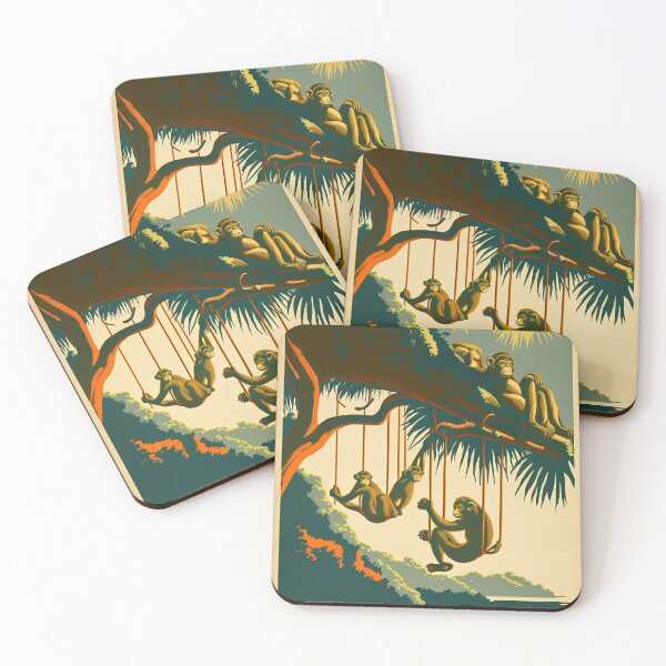 Item preview, Cameroon Africa Rainforest Vintage Travel Art Poster designed and sold by OldTravelArt.