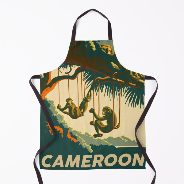 Item preview, Cameroon Africa Rainforest Vintage Travel Art Poster designed and sold by OldTravelArt.