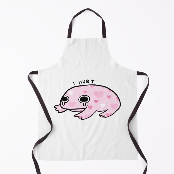 Item preview, I Hurt | Pink Crying Frog with Hearts designed and sold by iristocat.