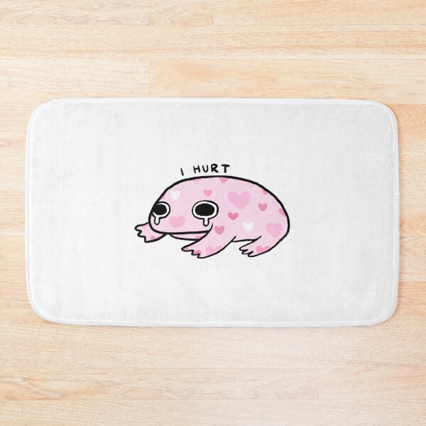 Item preview, I Hurt | Pink Crying Frog with Hearts designed and sold by iristocat.