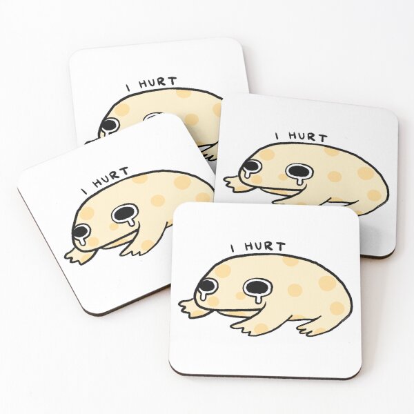 Item preview, I Hurt | Yellow Swiss Cheese Crying Frog designed and sold by iristocat.