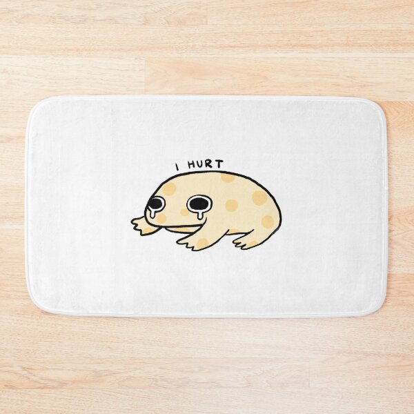 Item preview, I Hurt | Yellow Swiss Cheese Crying Frog designed and sold by iristocat.
