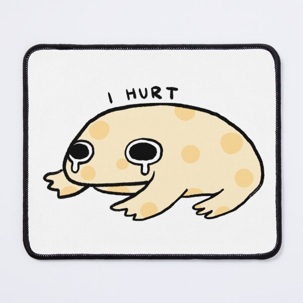 Item preview, I Hurt | Yellow Swiss Cheese Crying Frog designed and sold by iristocat.