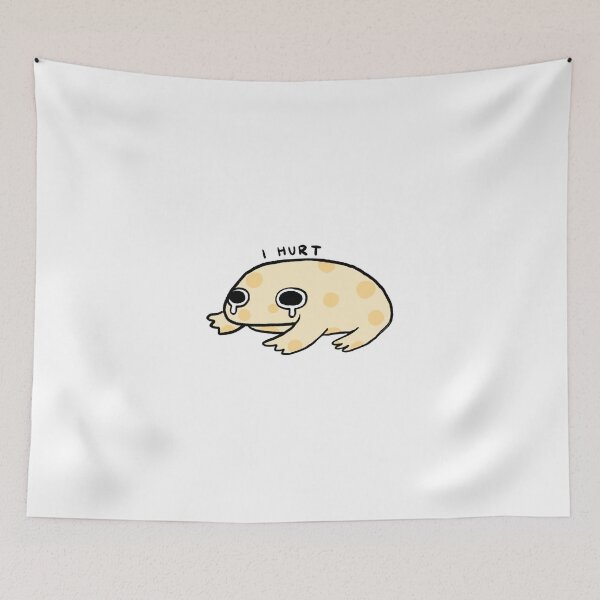 Item preview, I Hurt | Yellow Swiss Cheese Crying Frog designed and sold by iristocat.
