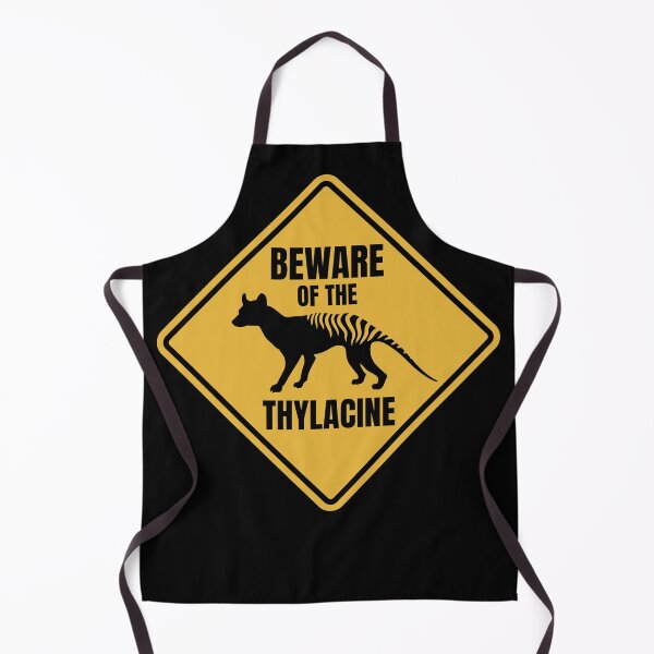 Item preview, Thylacine Thylacines Tasmanian Tiger Extinct Marsupial Road Sign Holocene designed and sold by GEEK-FACTORY-EU.