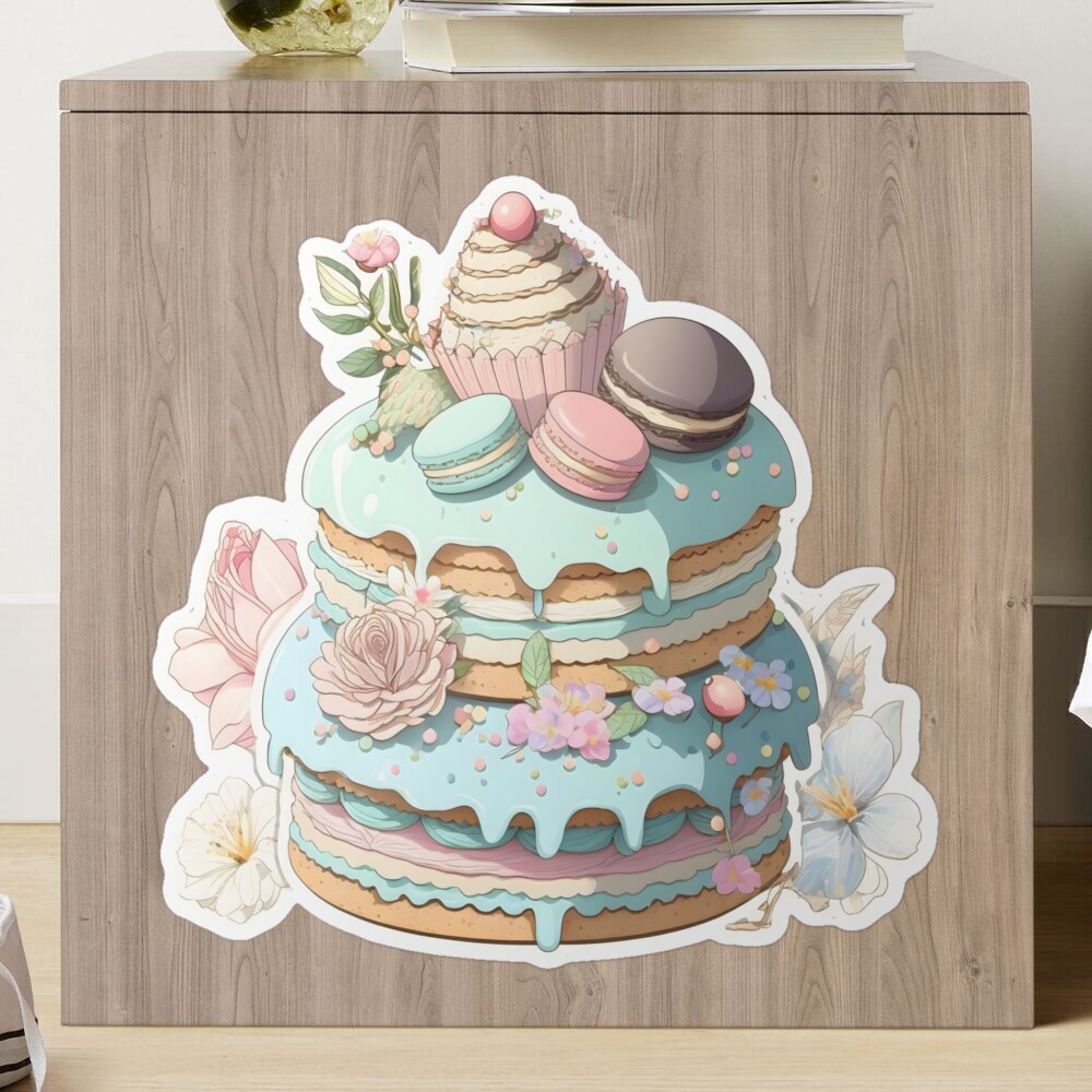  MEGZIHXN Kawaii Diamond Art Stickers,Dessert Cake