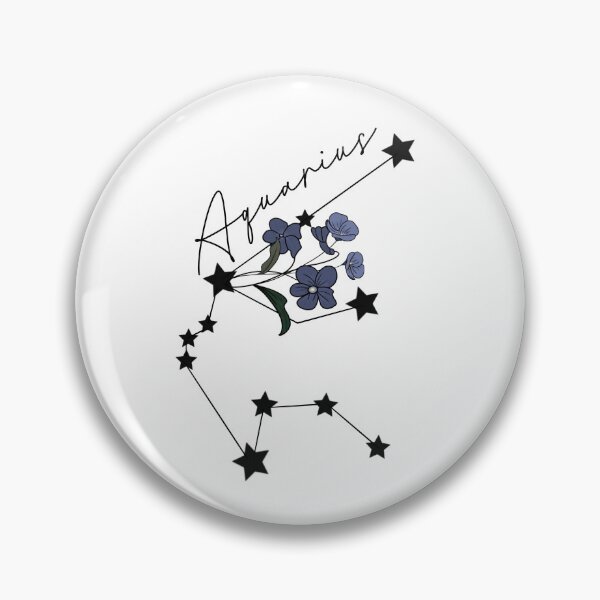 Item preview, Aquarius with February flower designed and sold by SarasStuff94.
