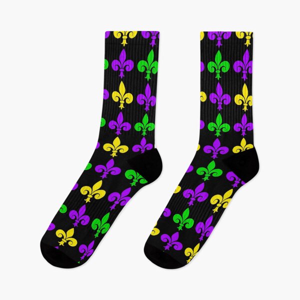 Item preview, Mardi Gras Fleur de Lis Pattern in Purple, Green and Gold designed and sold by Gsallicat.