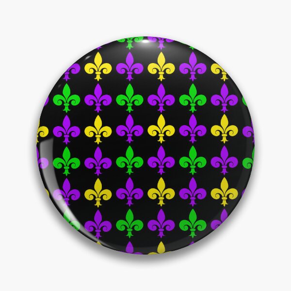 Item preview, Mardi Gras Fleur de Lis Pattern in Purple, Green and Gold designed and sold by Gsallicat.
